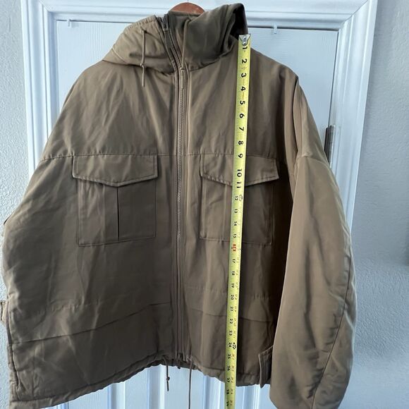 Uniqlo x White Mountaineering Hybrid Down Oversized Parka beige mens size XL - Picture 5 of 7
